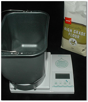 using kitchen scales