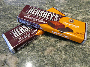 unsweetened chocolate bars