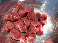 diced lamb