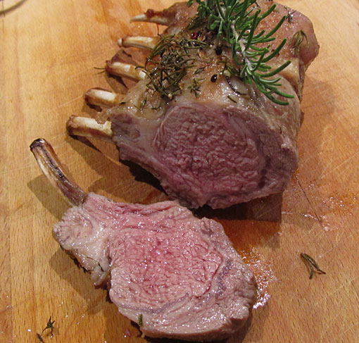 roasted rack of lamb
