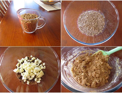 how to make apple-sultana muffins