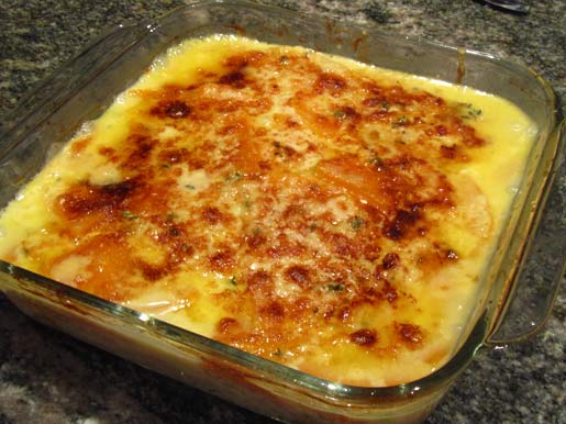 sweet potato and butternut squash gratin