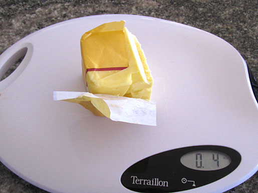 weighing 4 ounces of butter