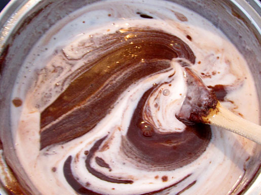 adding buttermilk to cake batter