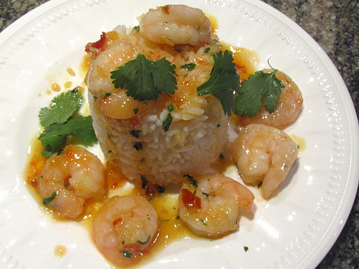 sweet chilli prawns