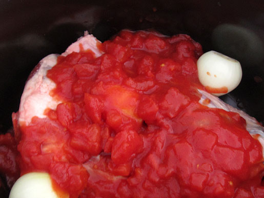 lamb shanks cooked in a slow cooker