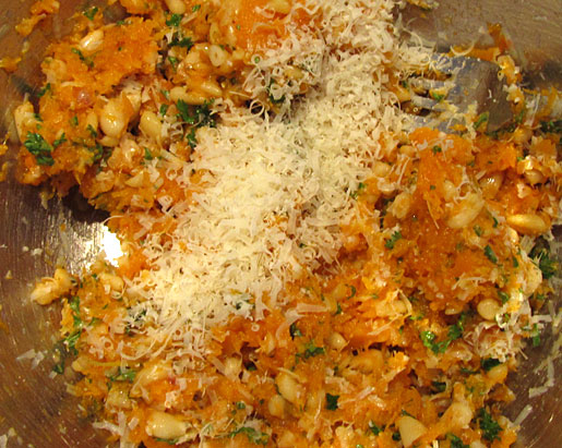 pumpkin and pine nut ravioli filling