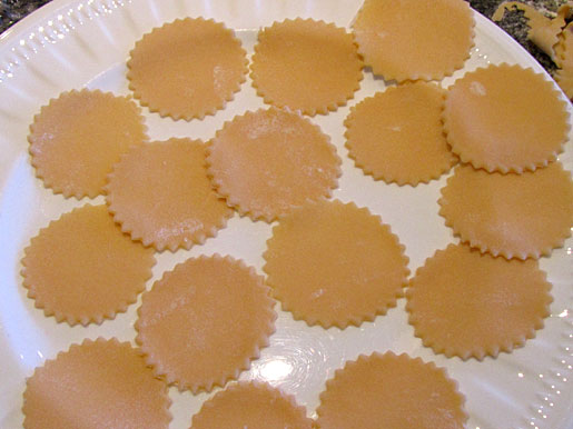 cutting ravioli