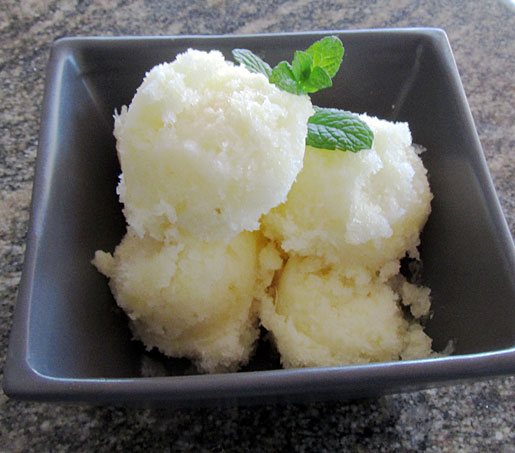 roasted pineapple sorbet