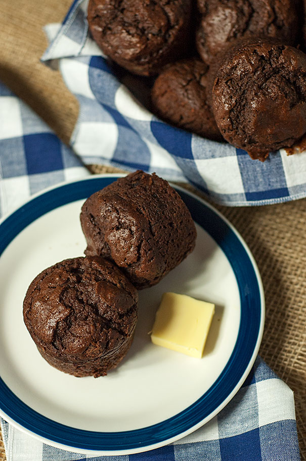 Chocolate Chocolate Chip Muffins