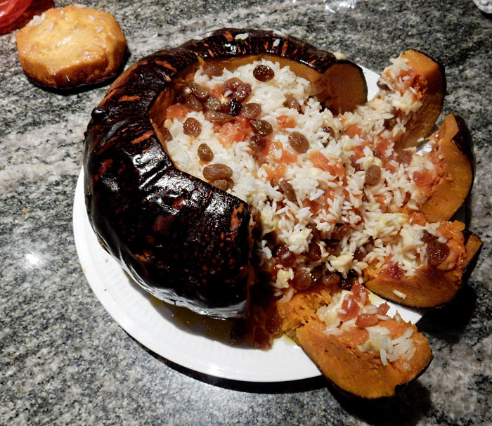 my kitchen smells great with this stuffed pumpkin